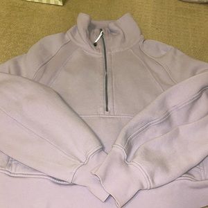lululemon Oversized Funnel Neck Half Zip Scuba in Lavender
